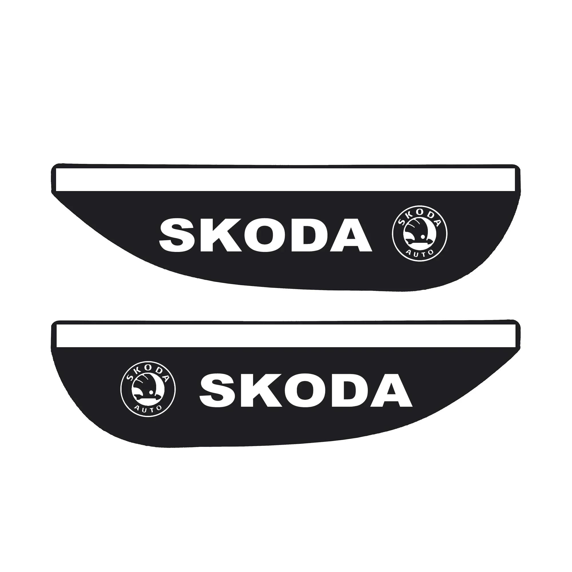 2 Stück Autostyling Für Skoda Octavia Rückspiegel Regenblende Gummi Augenbraue Wasserdicht Regenabdeckung A7 Yeti Kodiaq RS Fabia Rapid fxdj44 white
