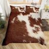 Cowhide Duvet Cover Queen Microfiber Western Farmhouse Animal Skin Fur Bedding Set 2/3pcs For Kids Teen Cattle Cow Quilt Cover