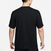 Nike Einfarbiges lässiges T-Shirt mit Rundhalsausschnitt und kurzen Ärmeln für Herren, Oberteile, Schwarz FV3752-010