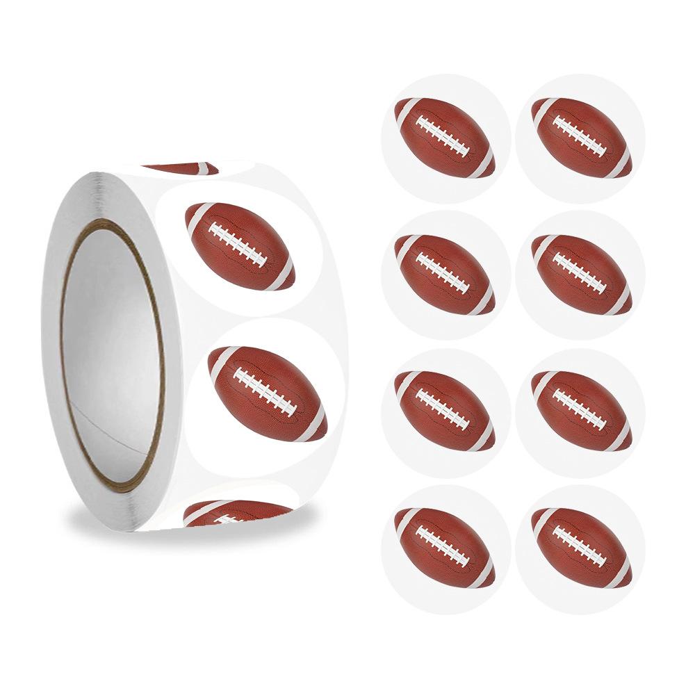 1000 Stickers/piece, 1 Inch, Football, Basketball, Ball Games, School Reward Label Stickers, Sports Party Decoration Stickers, Sports Theme Stickers