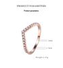 S925 Silver V-Shaped Moissanite Half-Eternity Stackable Ring for Women