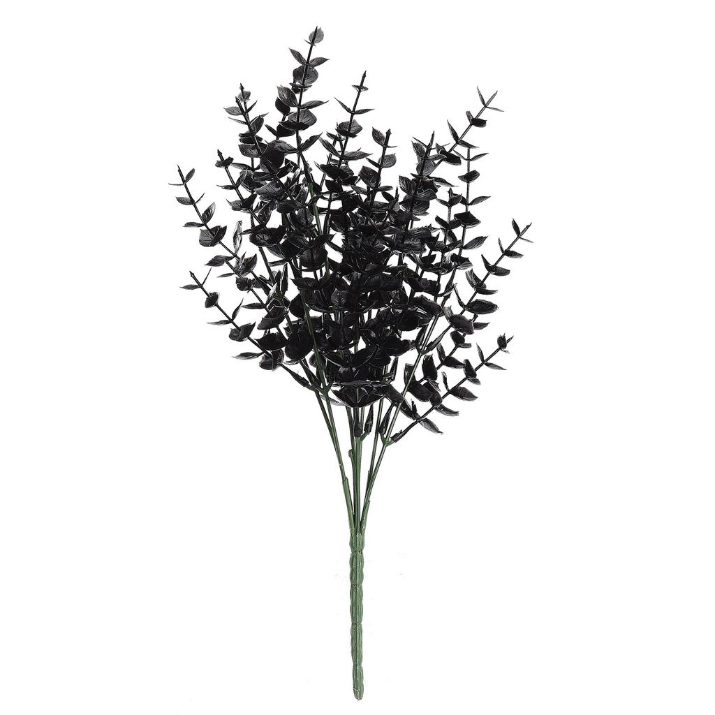 Simulation Black Eucalyptus Leaf Fake Flower Artificial Plants Grass Garden Wedding Table Decors Porch Ferns Simple Home Decor