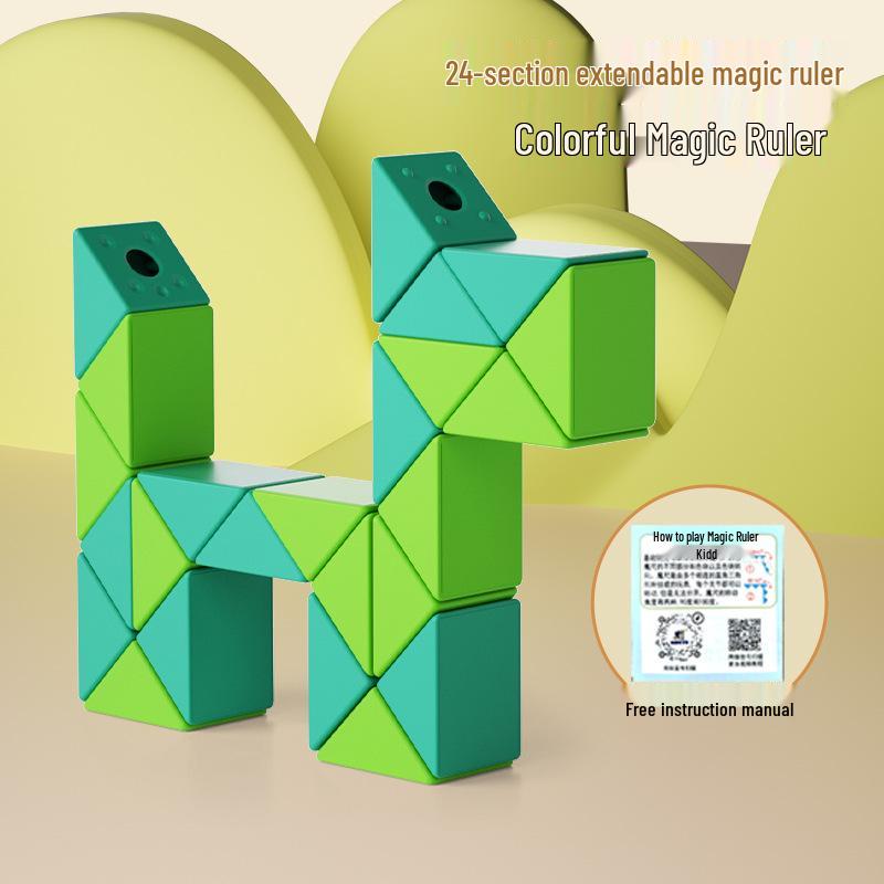 Folding Magic Ruler Set: Colorful Educational Toy for Kids - 24/36/48/60/72 pcs.