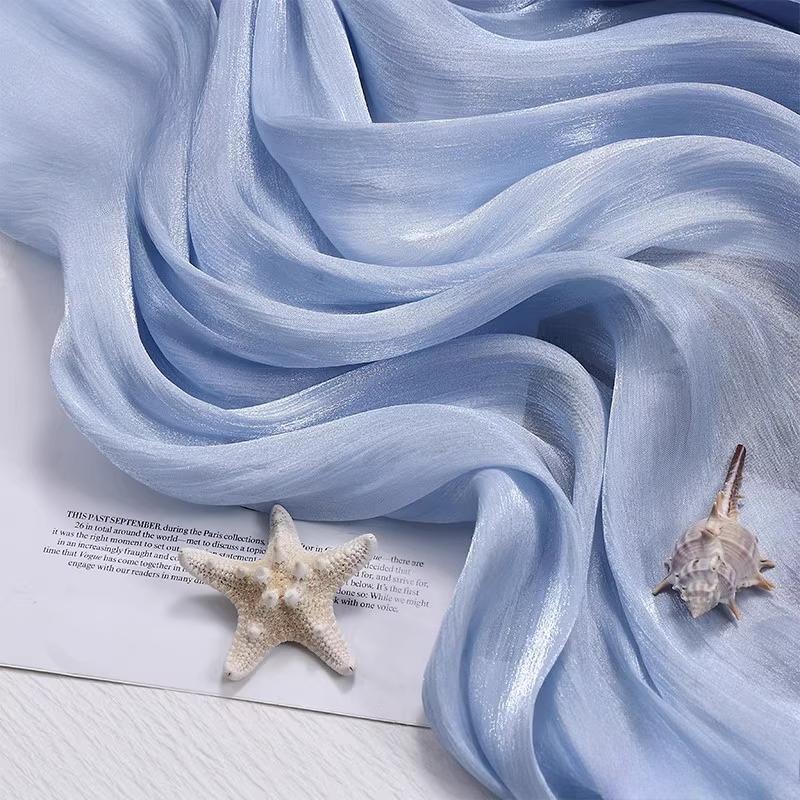 100x150cm Glitter Organza Fabric for Dress Skirt Shirt Clothing Diy Sewing Shiny Cloth Smooth Comfortable Textile