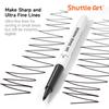 Shuttle Art Whiteboard Black Erasable Marker Extra Fine Large for School Black Markers Markers, 15-Pack, 0.7mm Ink, Pens, Tip, Capacity, Whiteboards,