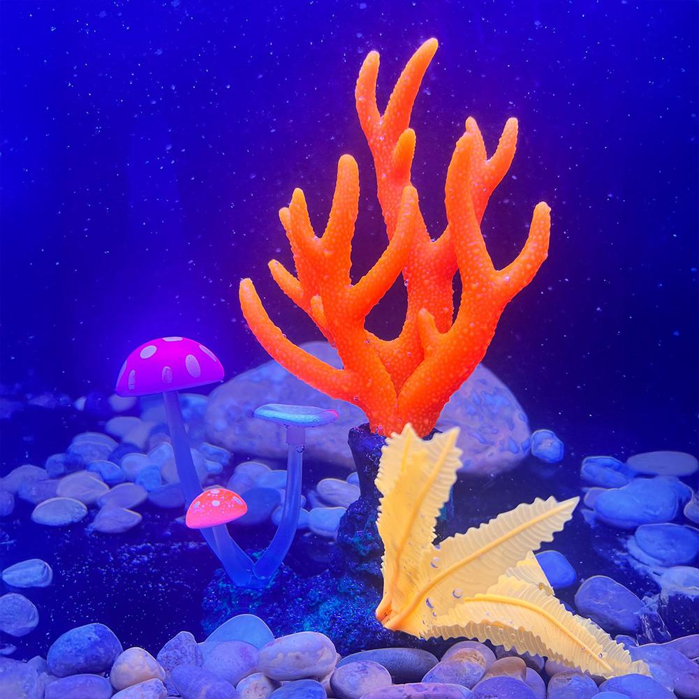 

Silicone Simulation Antler Coral Decoration Fish Tank Aquarium Decorative Ornaments Landscape Decoration помаранчевий