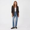 Dunkelbrauner Wildleder Echter Lammleder Blazer Weich Formell Passend Damen Handgemacht