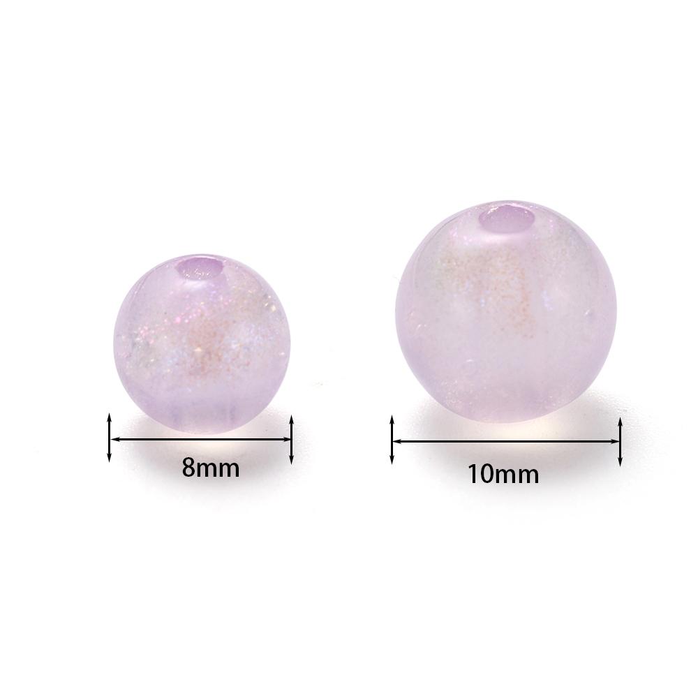 8mm 10mm Acrylic Spacer Beads Mermaid Round Shape Beads For Jewelry Making DIY Charms Bracelets Necklac Accessories