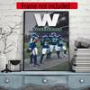 Seattle Seahawks Personalized Text Diamond Painting Round Diamond Mosaic Rhinestones Diamond Embroidery Craft Kit Wall Decor Without Frame