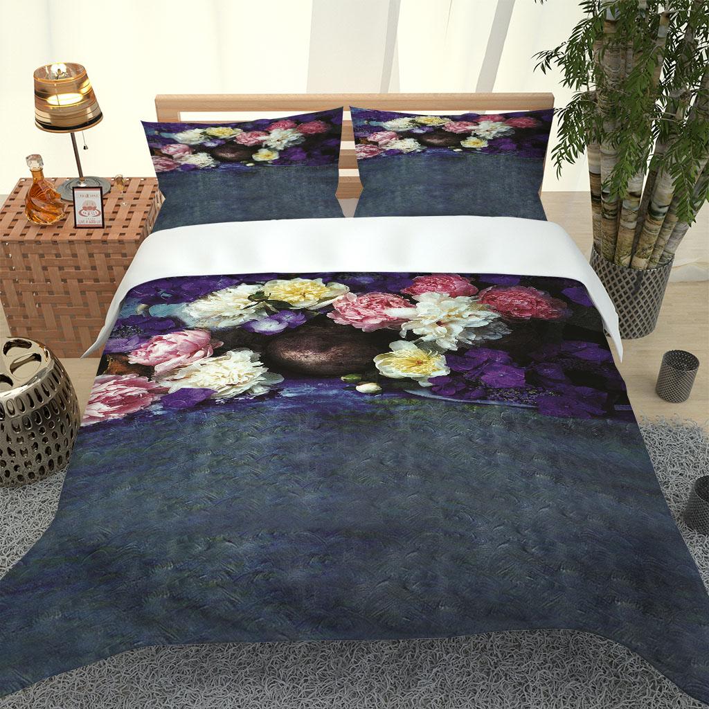 

Комплект постельного белья размера «king size» с 3D-цветочным рисунком и цветами из микрофибры, пододеяльник, одеяло, постельное белье, детская кровать для мальчика, подарок на день рождения W90xL190cm