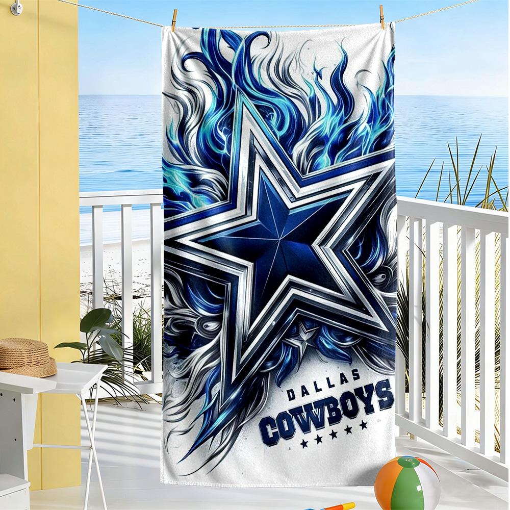 Dallas Beach Towel Soft Durable Quick-Dry Comfortable Lightweight Perfect for Traveling Yoga Camping and Swimming
