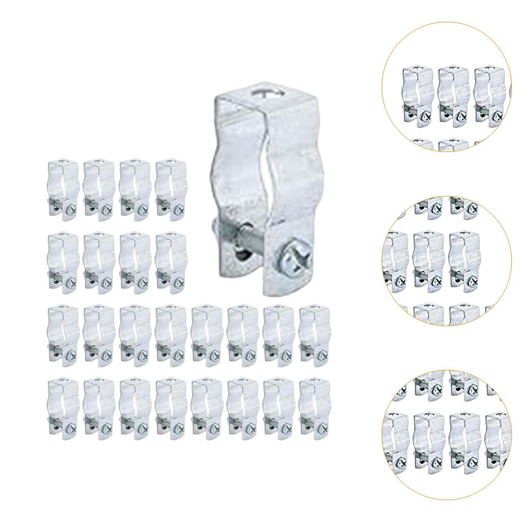25Pcs Conduit Hangers with Nuts and Bolt Metal Threaded Rods Pipe Hanger Tube Hook Fixing Hardware Accessories