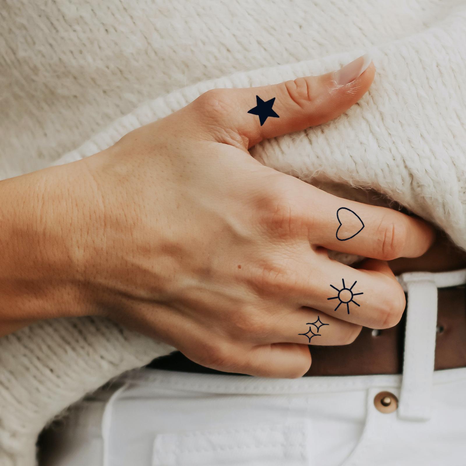 Glow Makeup Unisex Advanced Sense Small Fresh Simple Personality Small Picture, Finger Tattoo Sticker