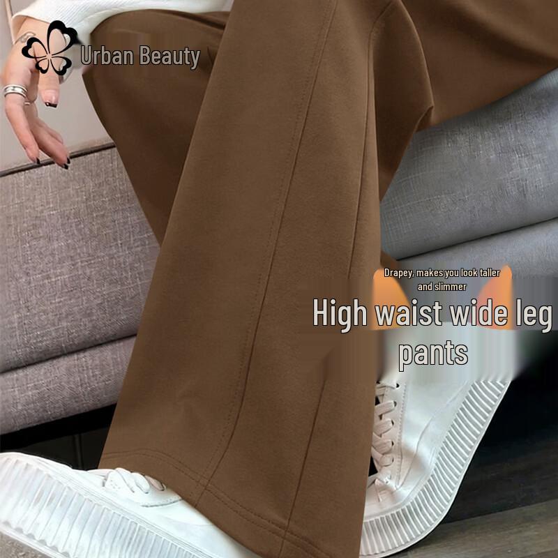 

Women s High-Waist Wide-Leg Straight-Fit Casual Pants S