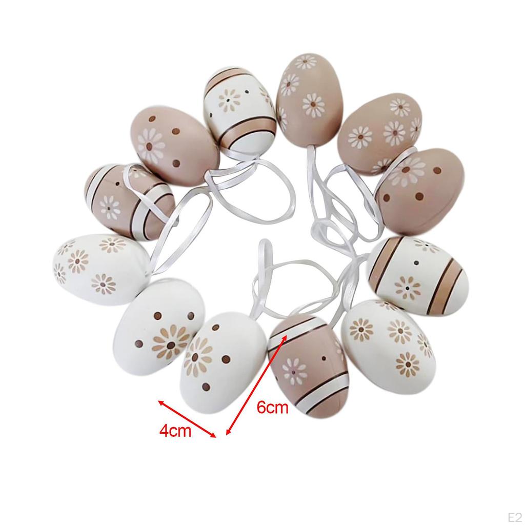 12 sztuk jajek wielkanocnych Ozdoby z jajek Kolorowe sznurkiem do projektów szkolnych