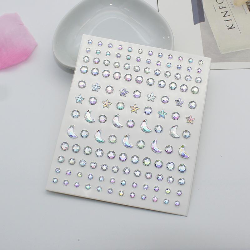 Rhinestone Face Makeup Stickers: Teardrop Eye Gems for Festivals, Concerts, and Stage Performances