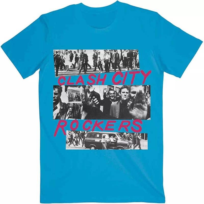 New The Clash Band London Calling Guitarists Guitar Case Rock Band Street Shortsleeved Tshirt
