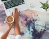 Modern Vinyl Desk Mat for Keyboard Abstract Brush Chaos 120X60 Cm