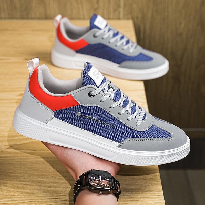Four Seasons Khaki Men's Skateboard Shoes Comfortable Breathable Flat Sneakers Man Retro Low-Cut Casual Shoes for Men Size 39-47