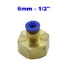 Air Pipe Fitting 10mm 12mm 8mm 6mm 4mm Hose Tube 1/8" 3/8" 1/2" 1/4" Female Thread Brass Pneumatic Straight Connector PCF type