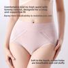 Large Size Ladies Spring and Summer Lace Lace Pure Cotton Crotch Antibacterial Belly Lift Hip Breathable High Waist Briefs