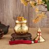 Brass Dragon Gourd: Hundred Blessings Treasure, Fire-Extinguishing Kitchen Ornament