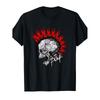 Punk Rock Music Biker Skeleton Psychobilly Red Mohawk Skull T-Shirt
