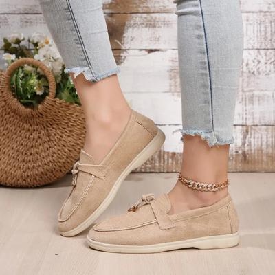 Fashion 2024 Brand Shoes Female Slip-on Women's Flats Fashion Tassel Daily Flats Women Hot Sale Plus Size Round Toe Solid Flat Low Heels