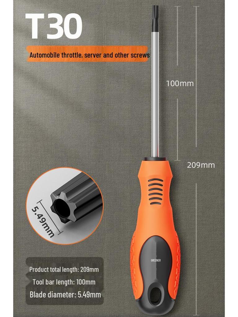 Sada magnetických šroubováků Green Forest Hex & Mi Word: T8, T15, T20, T25, T30