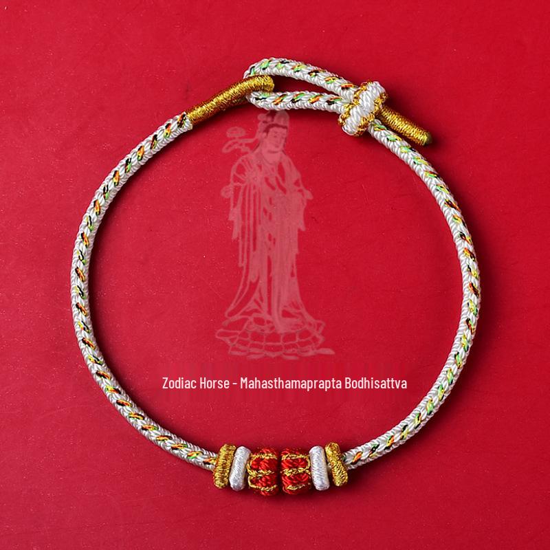 2026 Year of the Horse Tai Sui Red Bracelet: Benming Year Eight Buddhas Red String for Women & Men