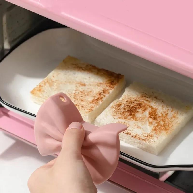 Bow Shape Design Pot Ear Clip Kitchen Pot Clip Anti-scalding Non-slip Handle Cooking Oven Gloves Pot Clip Kitchen Gadgets