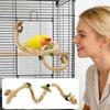 Bird Cage Perch Climbing Stand Biting Game Cockatiel Perch For Leg Muscle Parakeet Lovebird Boredom Stress Cage Decoration