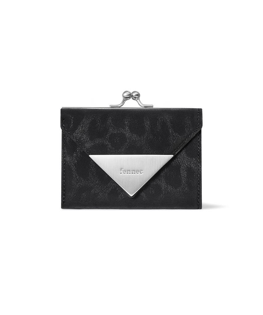 Fennec Triangle Frame Wallet - Leopard Black