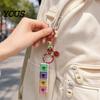 Portable Sensory Toy for Anxiety Christmas Mechanical Keyboard Fidget Keychain, Push Button Stress Relief Tree Hanging Ornament with Reindeer