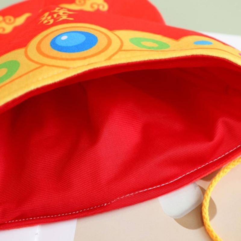 Chinese God Of Wealth Hat With Soft Padding Breathable New Year Party Hat For Family Gatherings And Festival Decoration