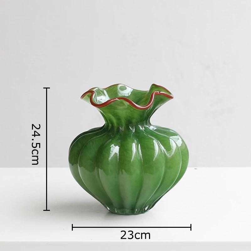 

Floral Bud Glass Vase Hydroponics Plant Pot Table Decoration Flowers Arrangement Artificial Flower Vases Room Aesthetic Decor