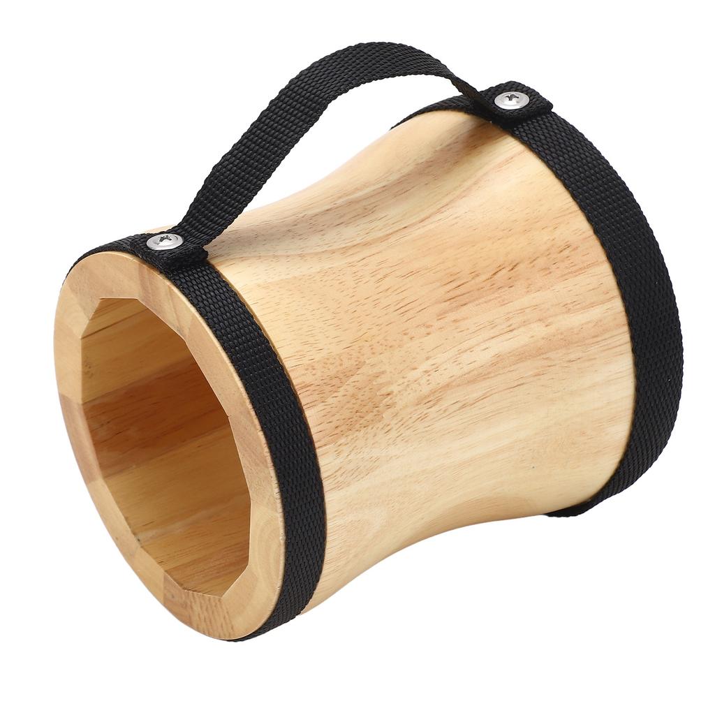 Hand Drum Kit Wood Sheepskin Top Professional Percussion Instrument Drum with Stick Black
