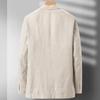 Men's Summer Linen Casual Blazer - Lightweight Suit for Young and Middle-Aged