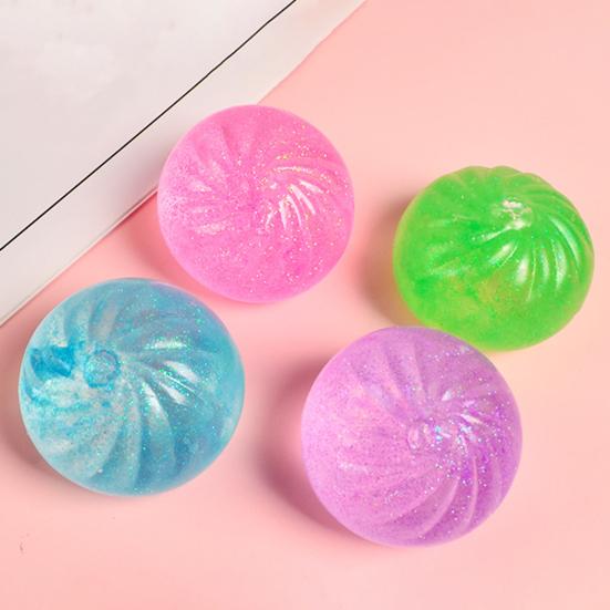 Bun Squeeze Toy Slow-Rising TPR Fidget for Stress Relief Cute Food-Themed Decompression Gadget for Kids Adults Portable Novelty Gift for