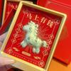 Golden God of Wealth Gold Ornament: Instant Wealth & Fortune Gift for Festivals and Business.