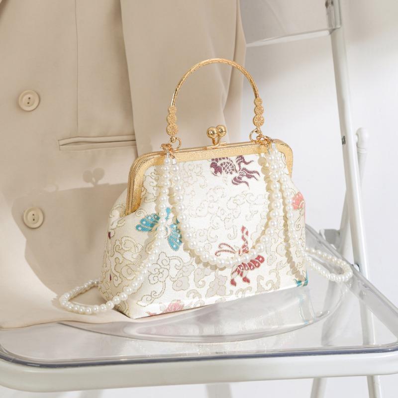 Women's bag new spring and summer messenger bag butterfly pattern high-end bag evening bag