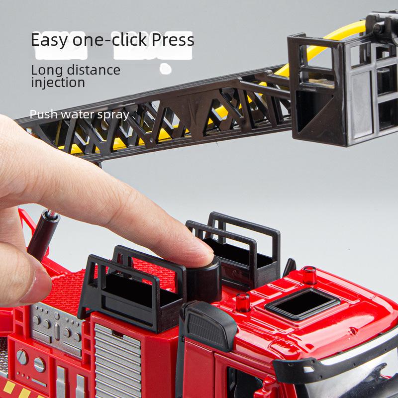 Children's Alloy Fire Ladder Vehicle Toy Model