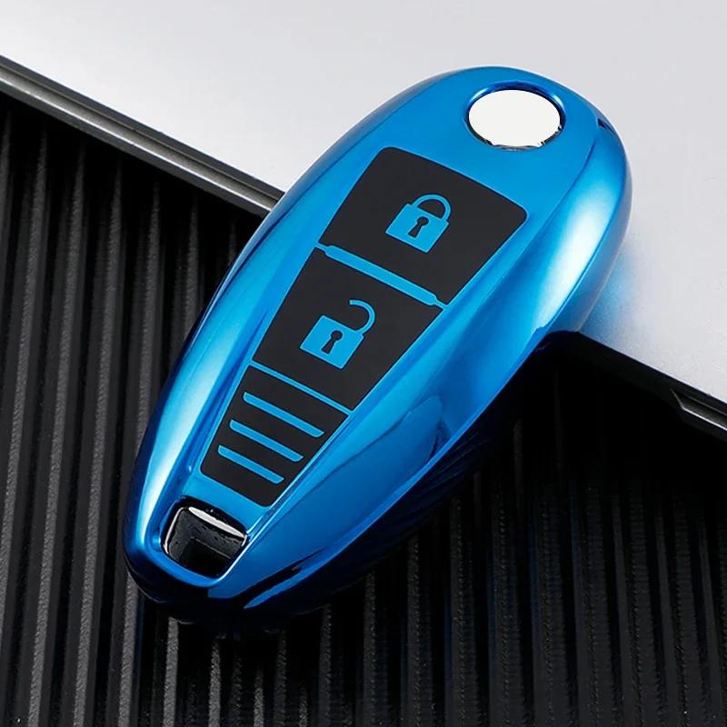 TLIN5 3 Button Soft TPU Car Remote Key Shell Cover Case for Suzuki Vitara Swift Ignis Kizashi SX4 Baleno Ertiga 2016 2017 2018 2019