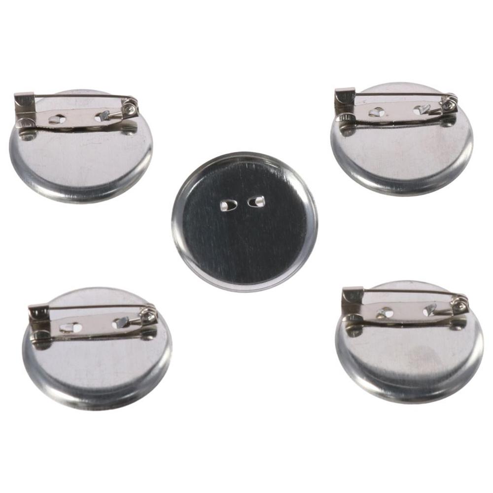 100 buc 100 buc cleme pentru broșă Pin Baza disc Disc argintiu Tavi plate goale pentru broșă rotundă plată Femei