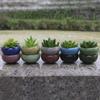 Cute Succulent Flowerpot Thickened Plants Planter Ice-Crack Glaze Ceramic Flowerpots  Office
