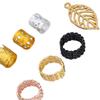 200pcs Hair Braiding Beads DIY Dreadlocks Hair Tube Cuffs Beads Hair Accessories for Hair Clip Decoration