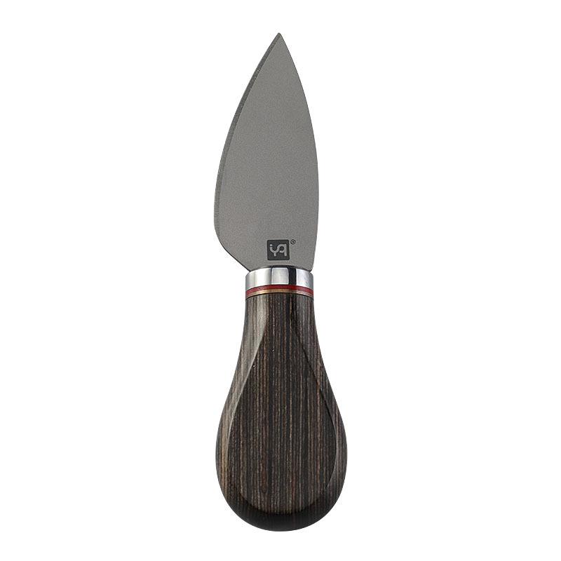 High-End Titanium Alloy Cheese Knife with Colored Wood Handle
