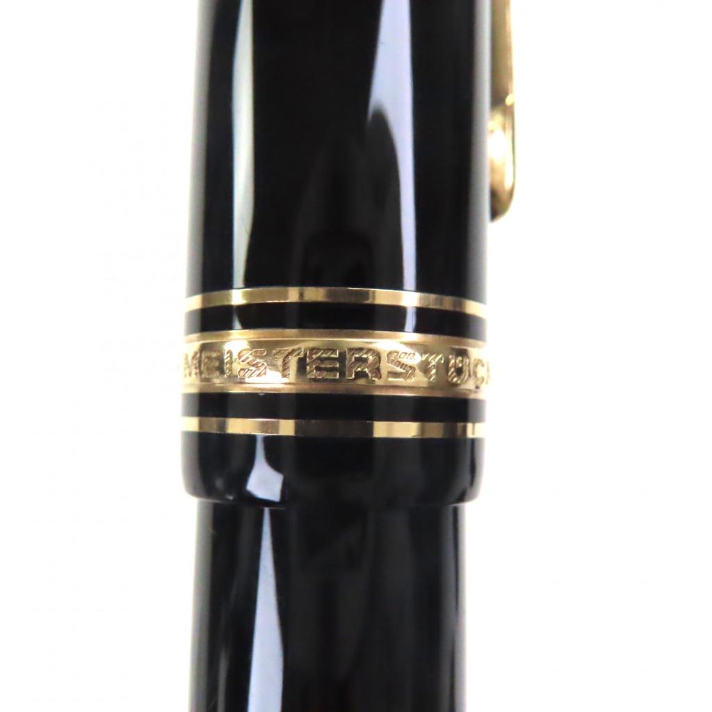 Excellent MONTBLANC fountain pen Meisterstück 149 white star Black gold 14K mens Used