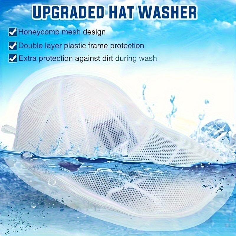 2pcs/set White Honeycomb Grid Baseball Cap Storage Bags -Oval Hat Cleaner with Airflow Design, Anti-Deformation Protection