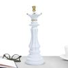 Resin Chess Piece Decor Chess Piece Figurine Chess Statue Tabletop Ornaments King Queen Chess Resin Craft Desk Decor Collectible